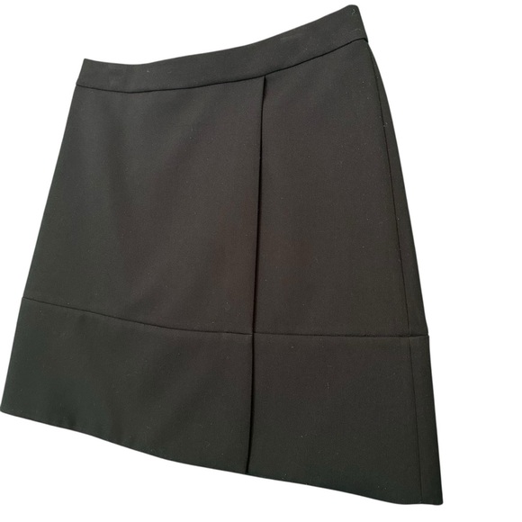 Kate Spade Womens Black A-Line Faux Wrap Mini Skirt Size 12 Work Career Chic - Picture 4 of 9